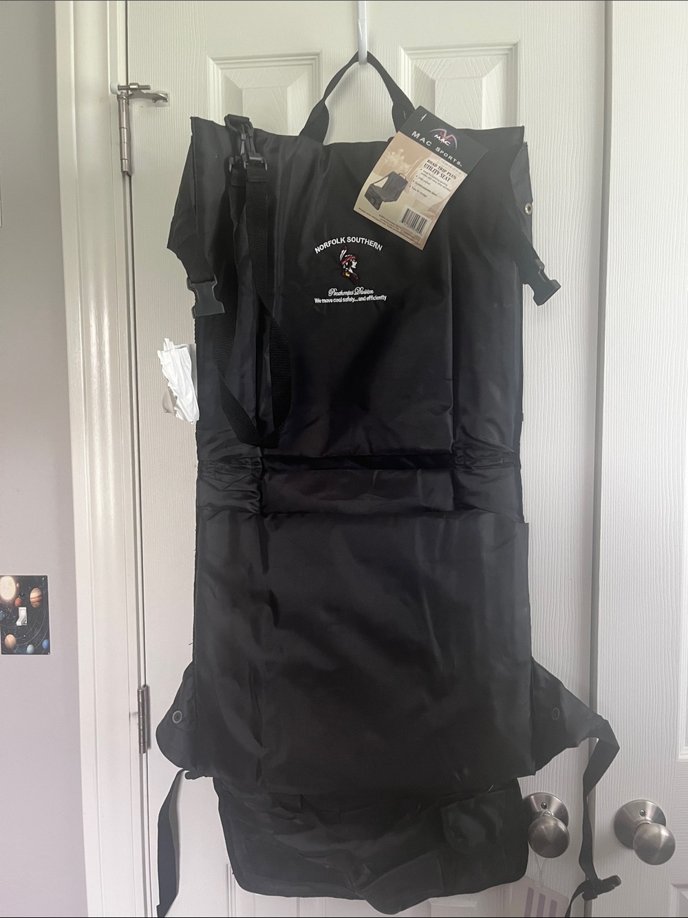 Black Kids Practical Dress Cover with Logo